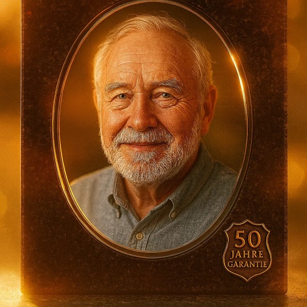 Grabbild Kristall Glas Oval